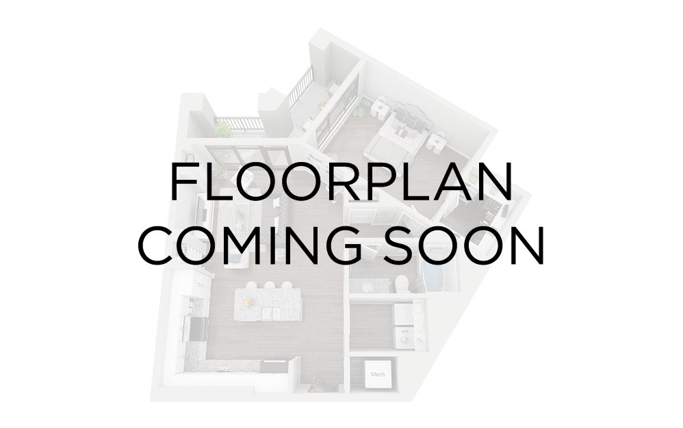 S1a - Studio floorplan layout with 1 bathroom and 600 square feet